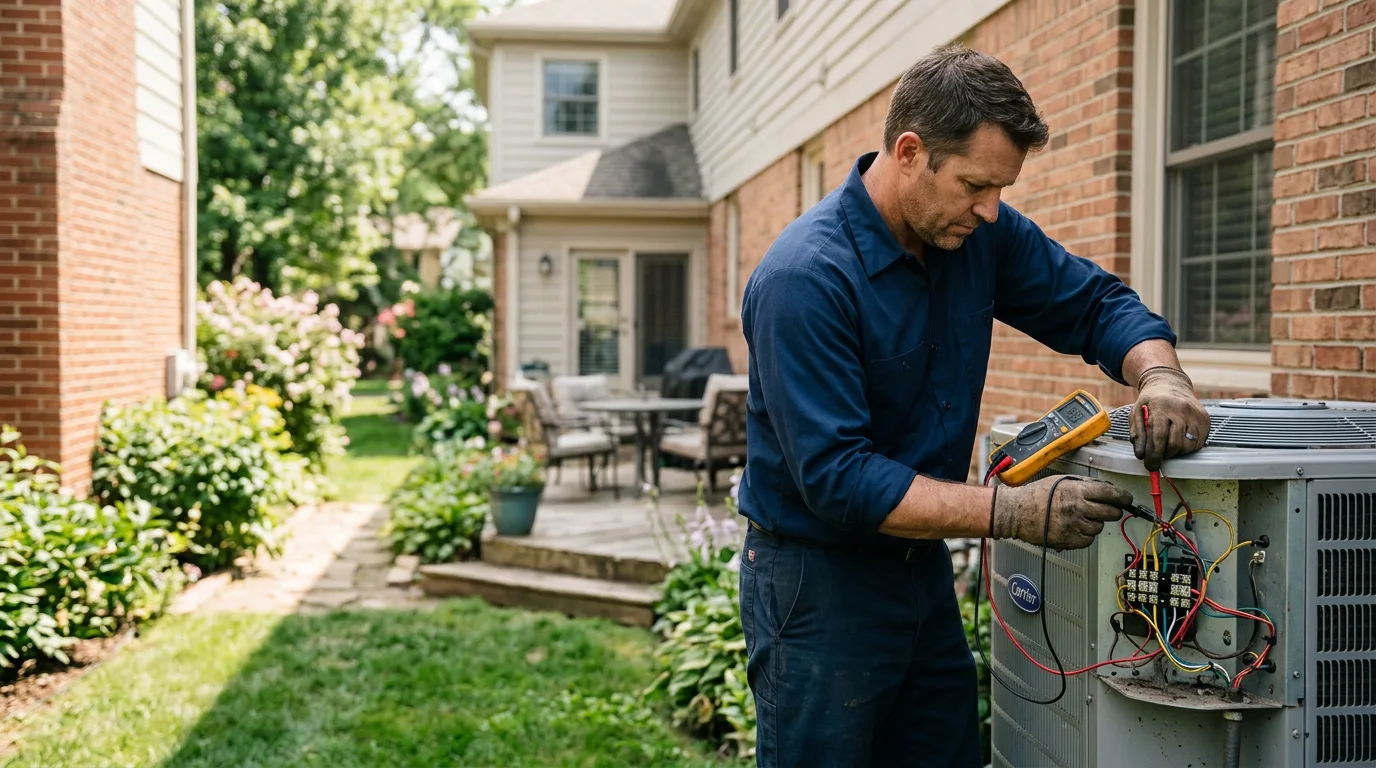 HVAC technician working near Monrovia, MD